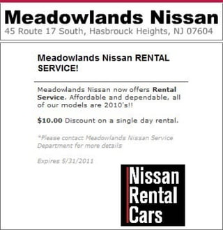 Nissan Rental Service Bloomfield NJ | Meadowlands Nissan