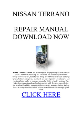 Nissan terrano 2.7 | PDF