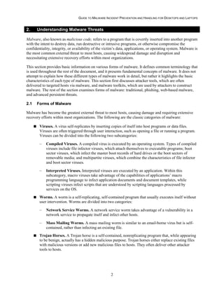 NIST Malware Attack Prevention SP 800-83 | PDF