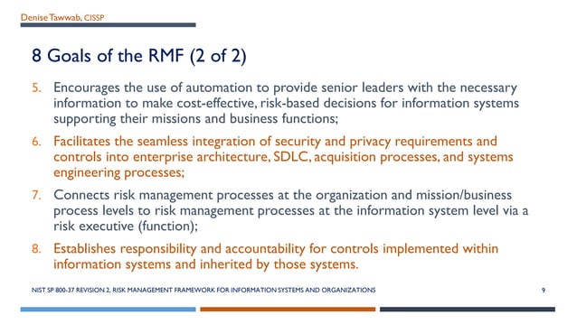 Understanding the NIST Risk Management Framework: 800-37 Rev. 2 | PDF