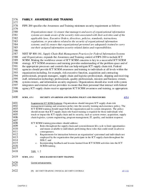 NIST Supply Chain Risk Publication 800 161
