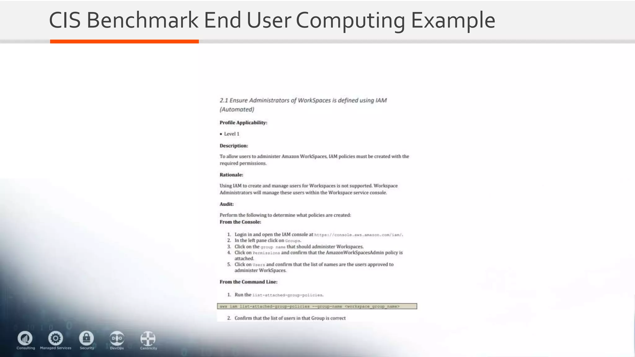 CIS Benchmark End User Computing Example
 