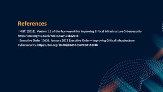 13636 NIST Cybersecurity Framework presentatio | PPTX