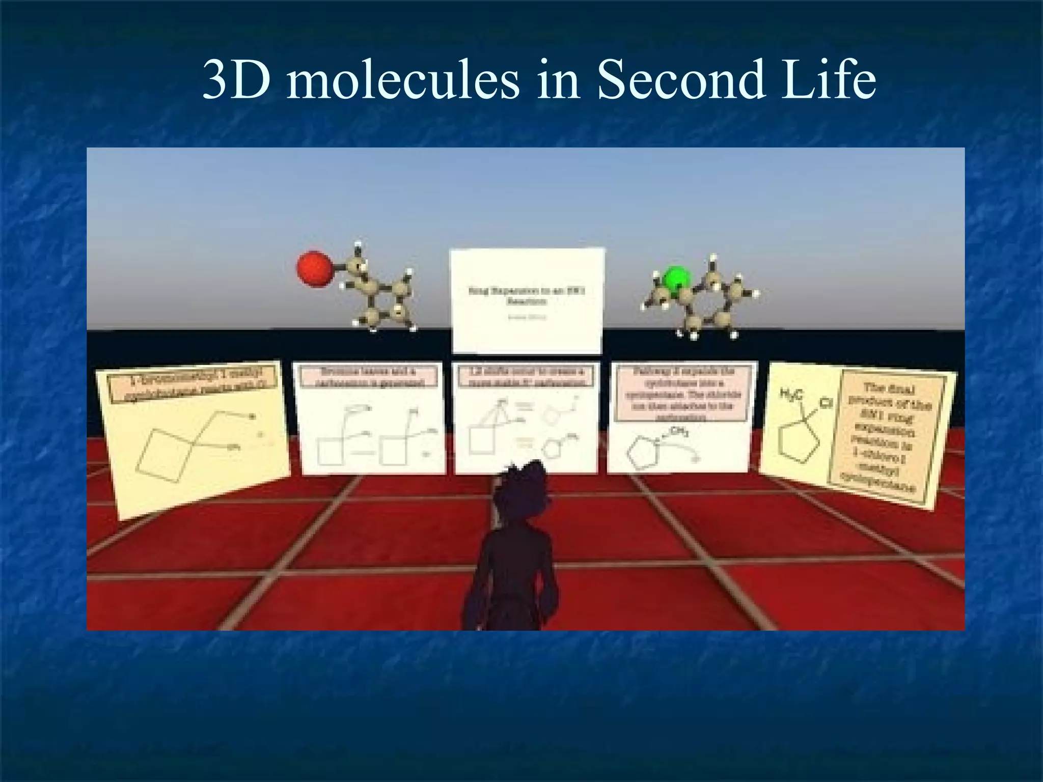3D molecules in Second Life 