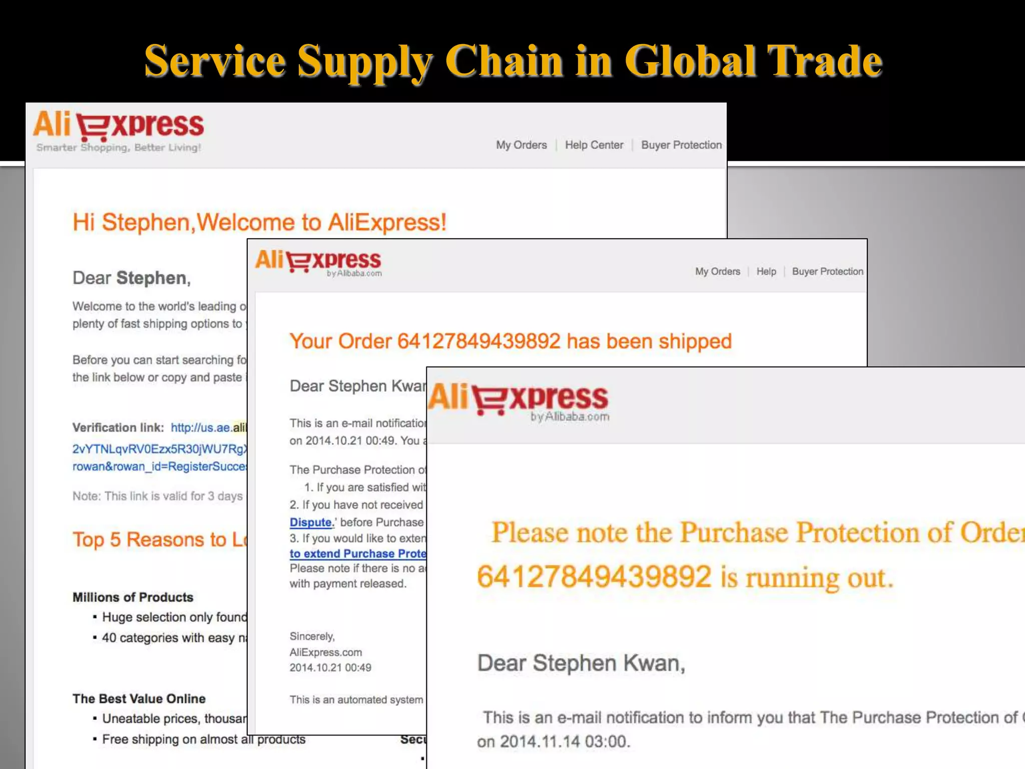 9Kwan 2015
Service Supply Chain in Global Trade
 