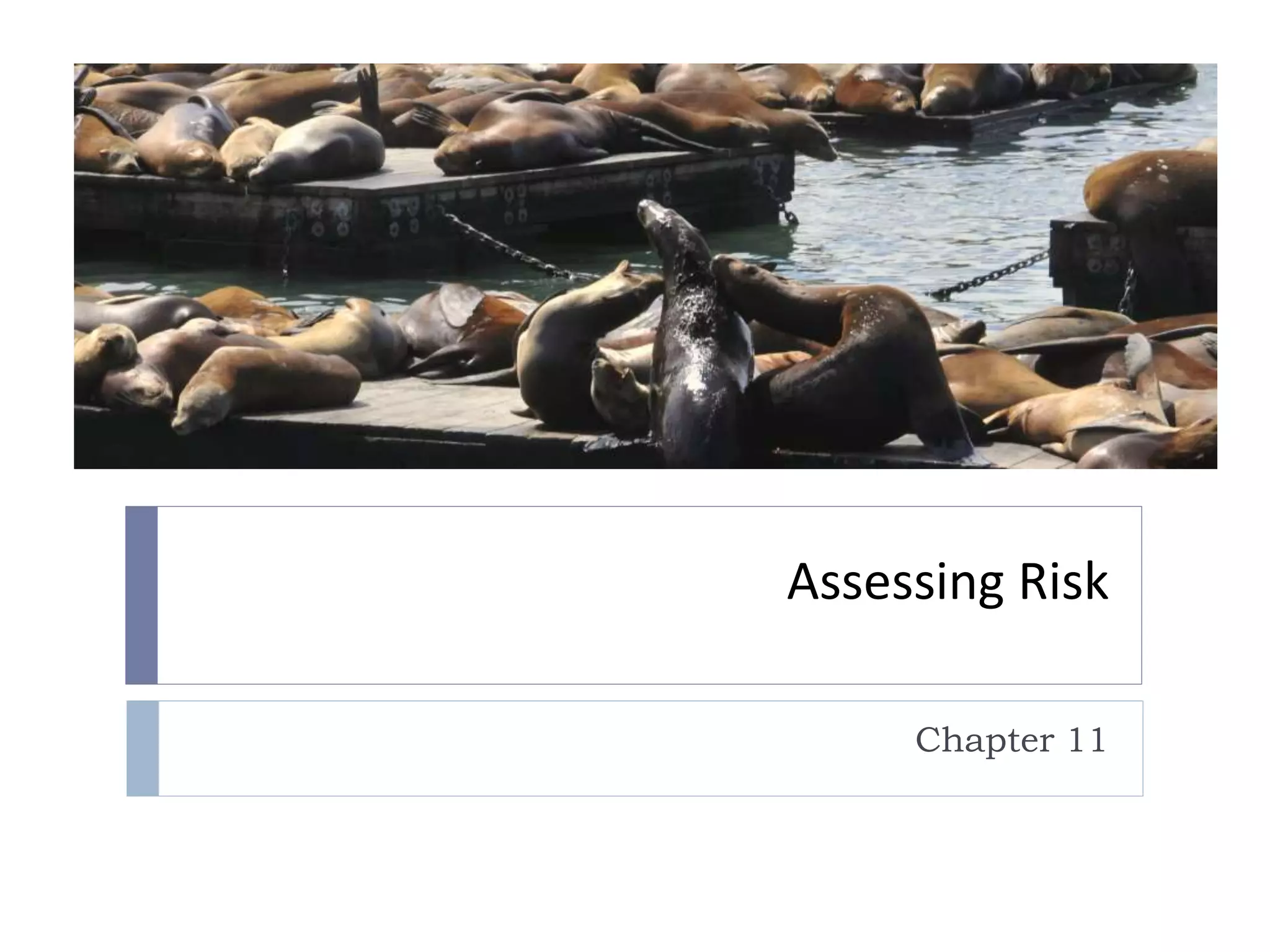 Assessing Risk
Chapter 11
 