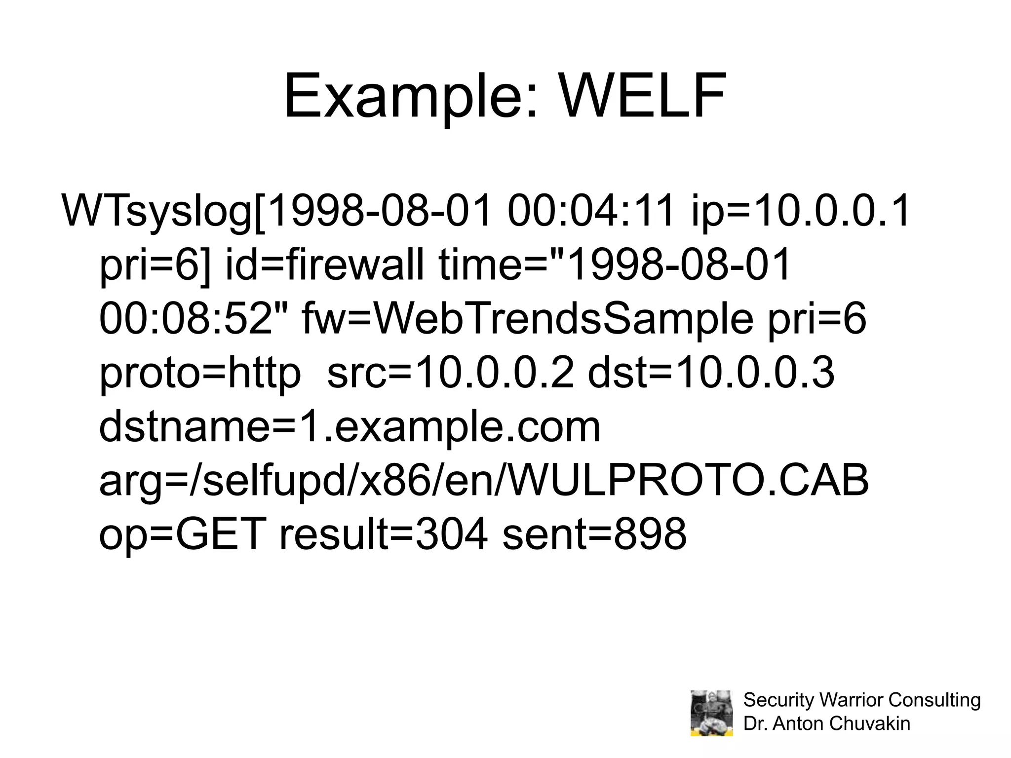 Log Format Consistency