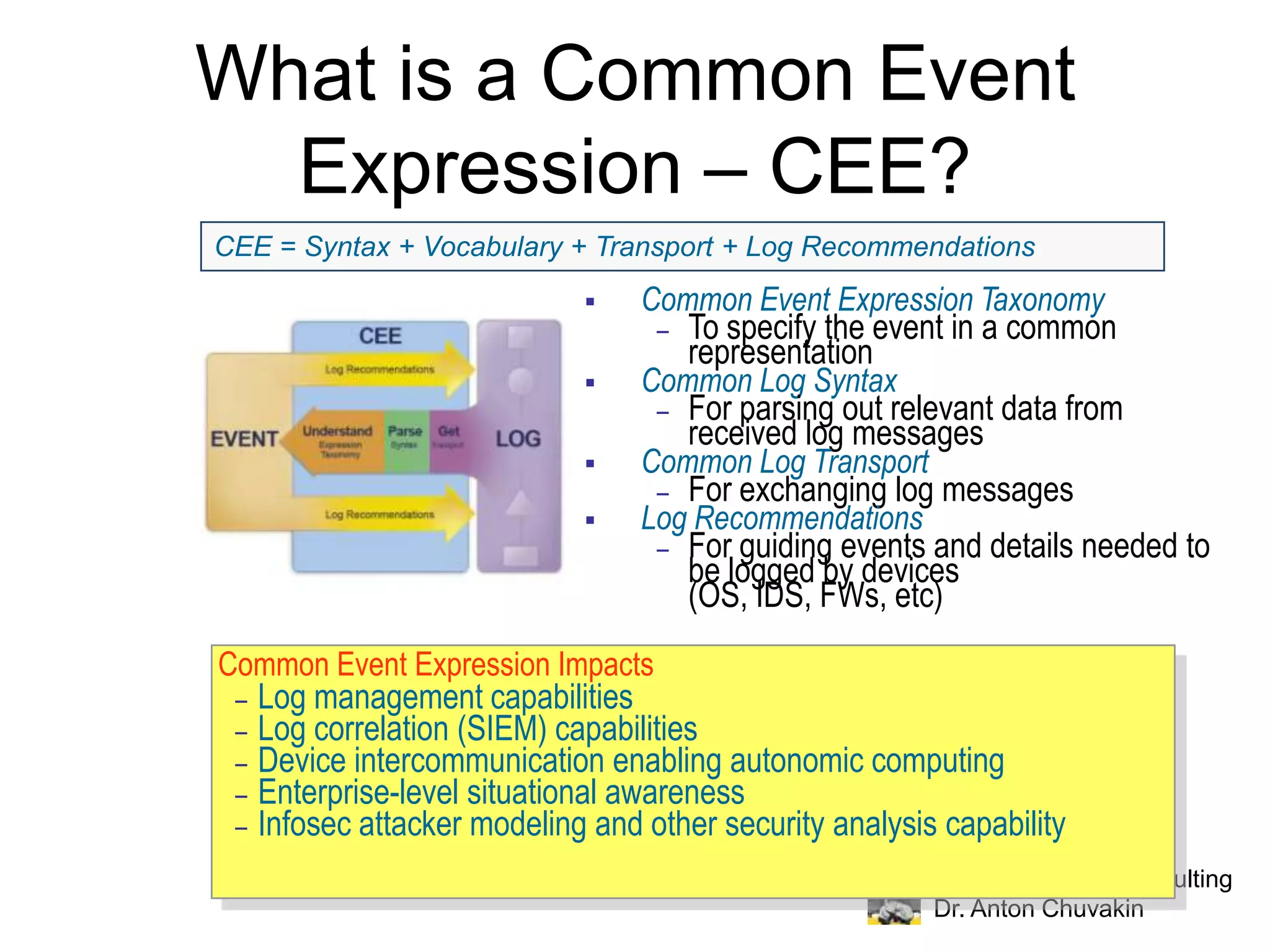 Example Logging for Developers