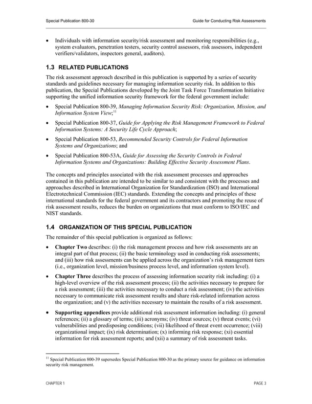 NIST Risk management Framework NIST 800-30, rev. 1 | PDF