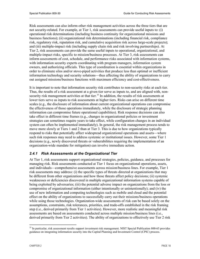 NIST Risk management Framework NIST 800-30, rev. 1 | PDF