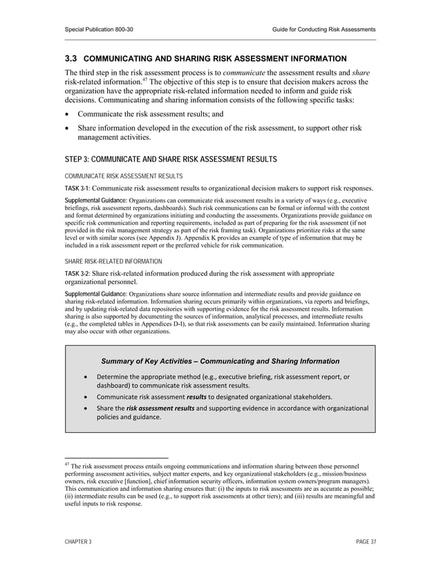 NIST Risk management Framework NIST 800-30, rev. 1 | PDF