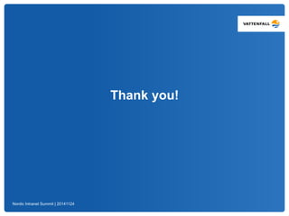 Thank you! 
Nordic Intranet Summit | 20141124 
 