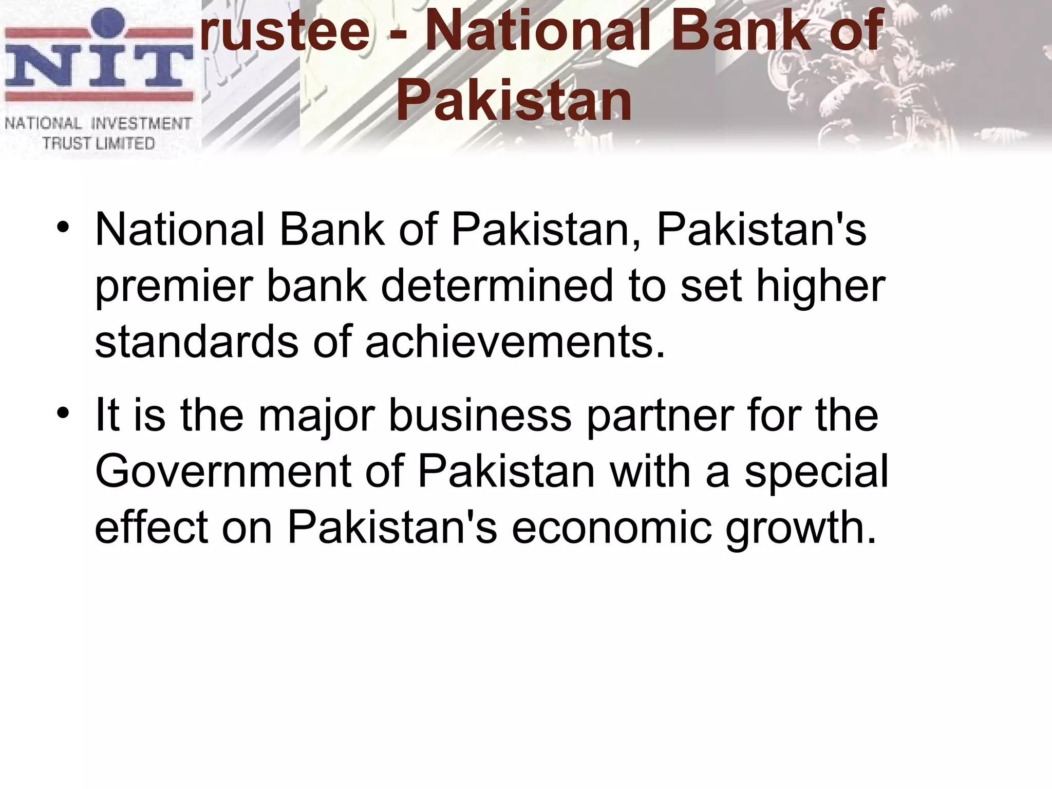National Investment Trust (NIT) PPT