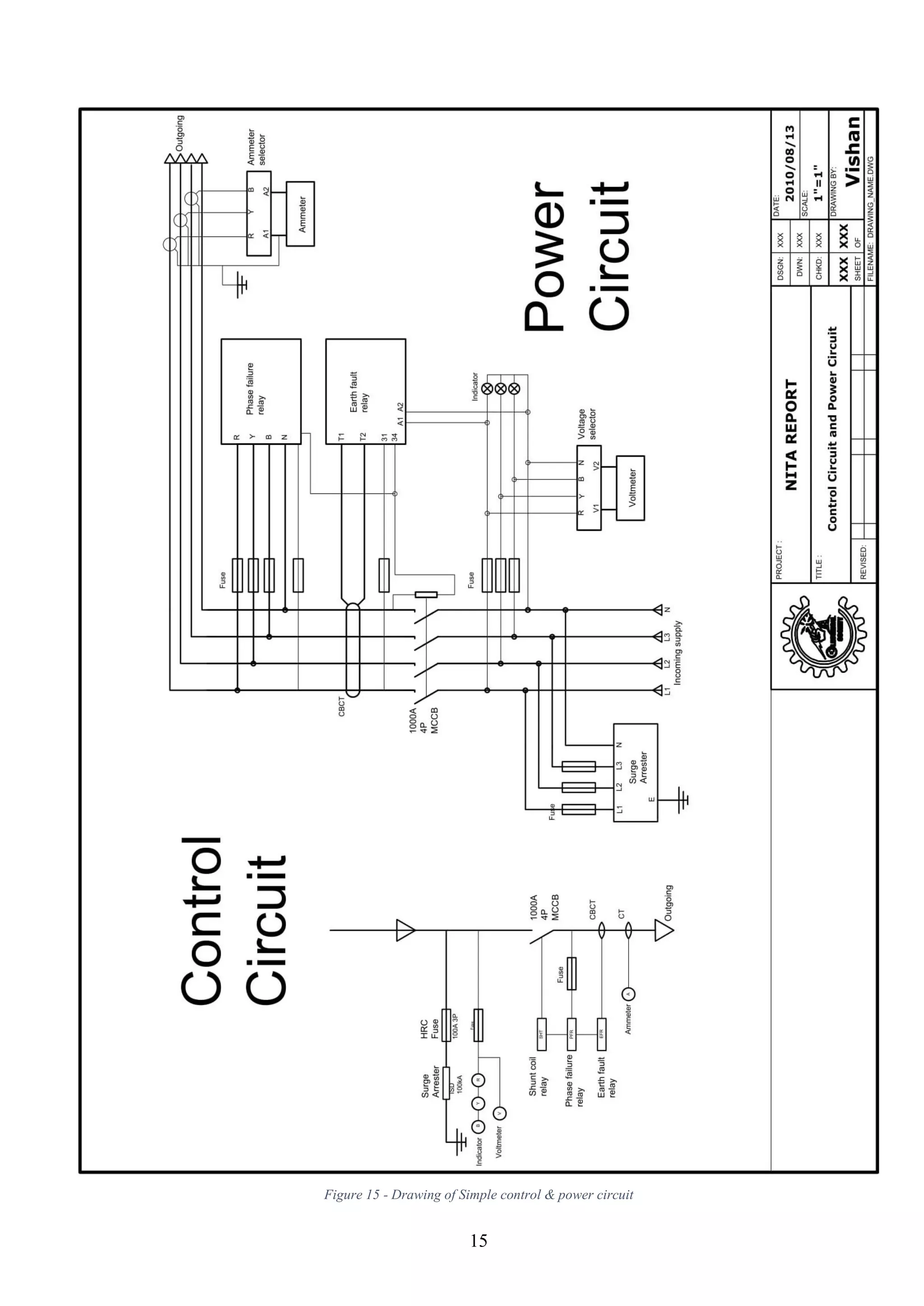 15
Figure 15 - Drawing of Simple control & power circuit
 