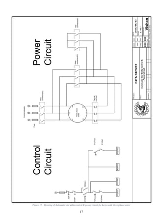 17
Figure 17 - Drawing of Automatic star delta control & power circuit for large scale three phase motor
 