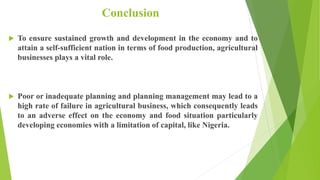 Preparing Agribusiness Plan | PPTX