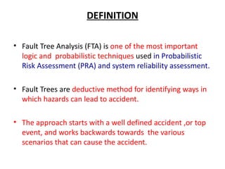 FAULT & EVENT TREE ANALYSIS | PPT