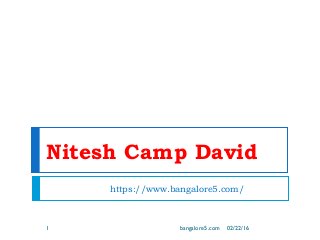 Nitesh Camp David
https://www.bangalore5.com/
02/22/161 bangalore5.com
 
