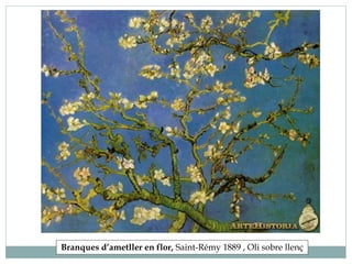 Branques d’ametller en flor, Saint-Rémy 1889 , Oli sobre llenç
 