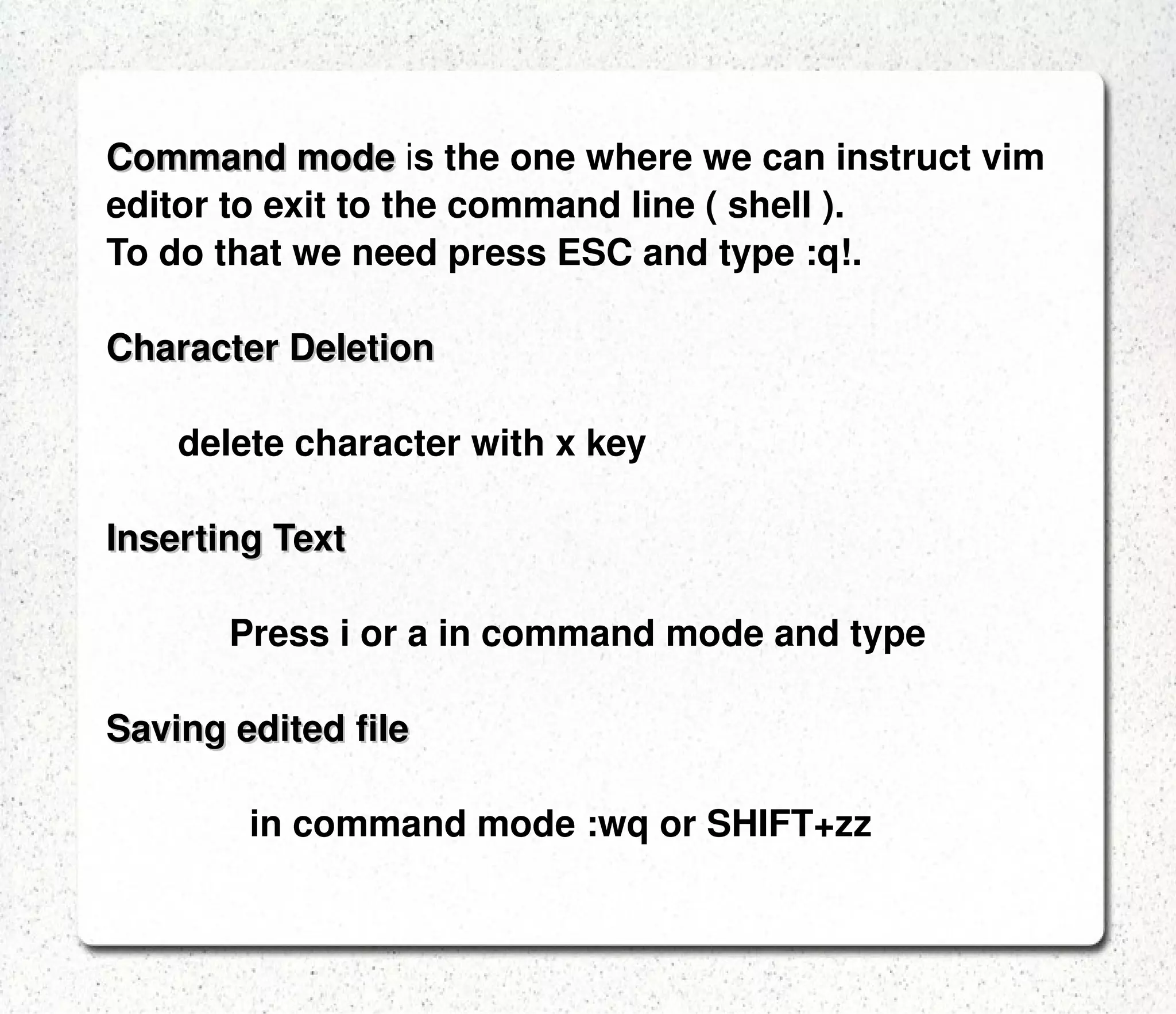 It takes a file as input and prints the result on  screen or redirects the output to a specified file. SYNTAX: sed [options] '{command}' [filename] OPTIONS: n do not output the trailing newline e  enable interpretation of the backslash-escaped  characters listed below v disable interpretation of those sequences in  STRINGs 
