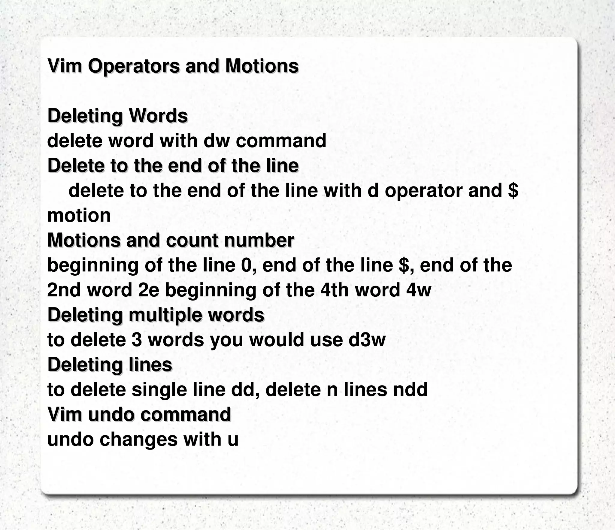 The Vi Editor This is the classic screen-based editor for UNIX.  Apart from vim, there are a number of enhanced versions of vi, including elvis, nvi, and vile. The vi editor works in two modes,  Command 