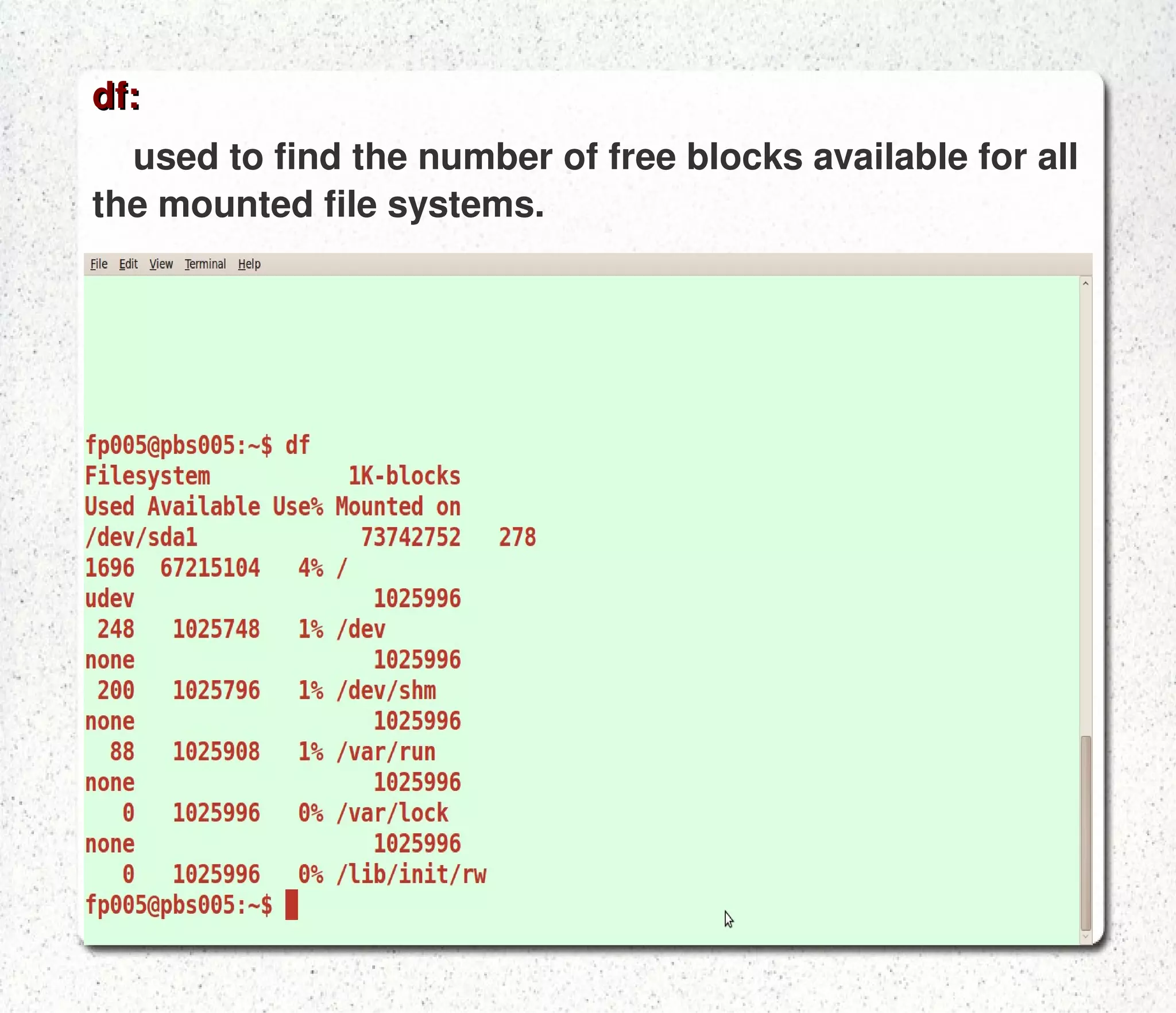 banner:   prints the specified string in large letters. Each argument may be upto 10 characters long. 