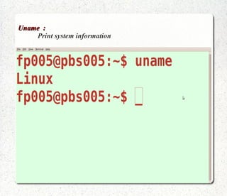 times :    User and system times 
