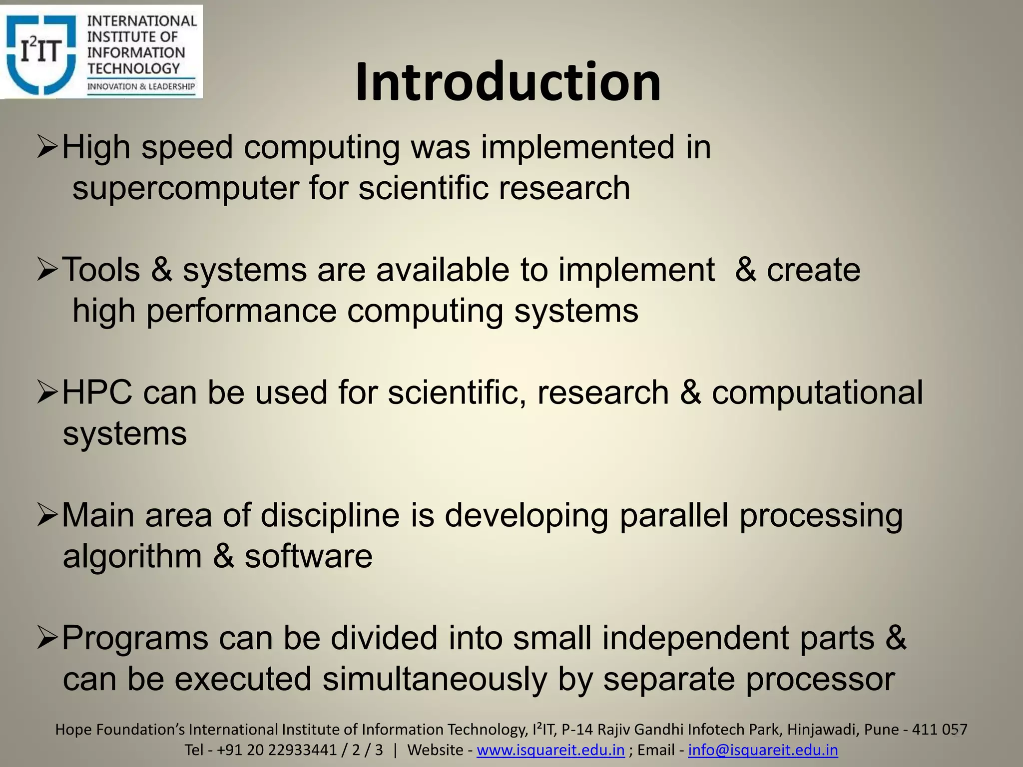 What Is High Performance-Computing? | PPT