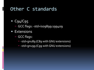 C Standards: main() | PPTX