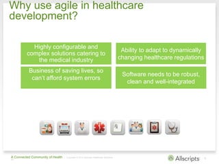 A Connected Community of Health | Copyright © 2013 Allscripts Healthcare Solutions,
Inc.
6
Highly configurable and
complex...