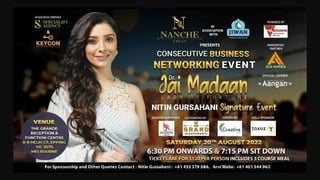 Nitin Gursahani Exclusive Event in Melbourne with Dr.Jai Madaan
