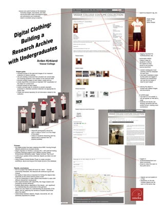 Digital Clothing: Building a Research Archive with Undergraduates