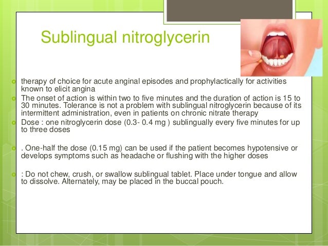 should i take nitroglycerin