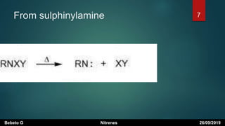 From sulphinylamine
Bebeto G Nitrenes 26/09/2019
7
 