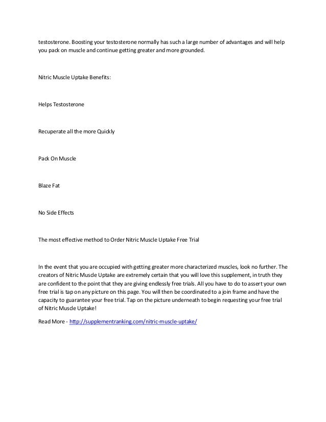 Nitric Muscle Uptake Reviews