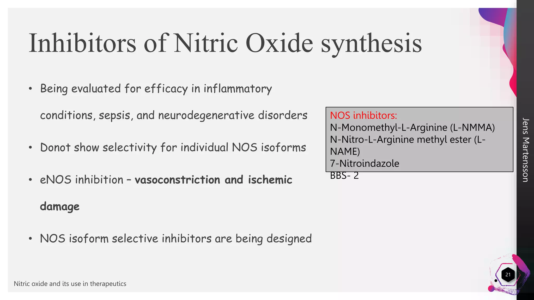 Nitric Oxide and its role in therapeutics.pptx