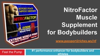 NitroFactor Muscle Supplement  for Bodybuilders #1 performance enhancer for bodybuilders and athletes Feel the Pump 