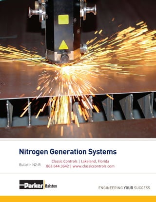 Nitrogen Generation Systems
Bulletin N2-R
Classic Controls | Lakeland, Florida
863.644.3642 | www.classiccontrols.com
 