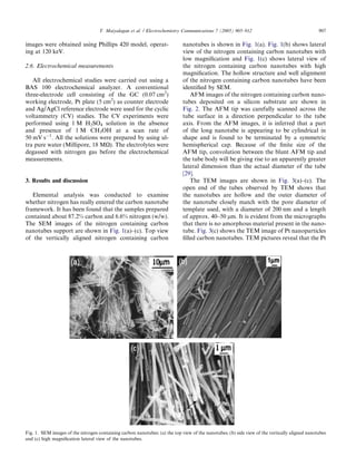 Nitrogen containing carbon nanotubes as supports for pt – alternate ...