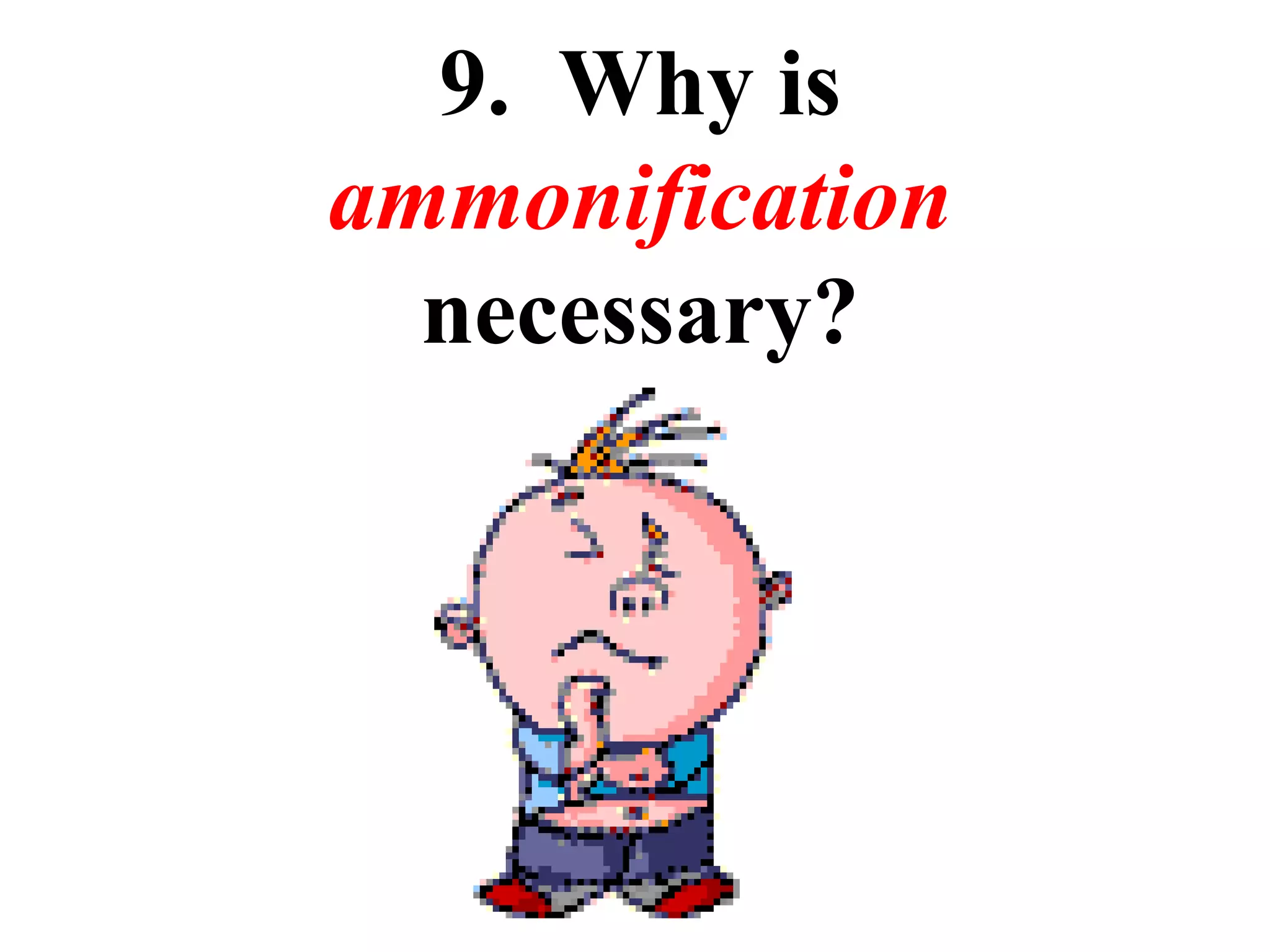 9. Why is
ammonification
necessary?

 