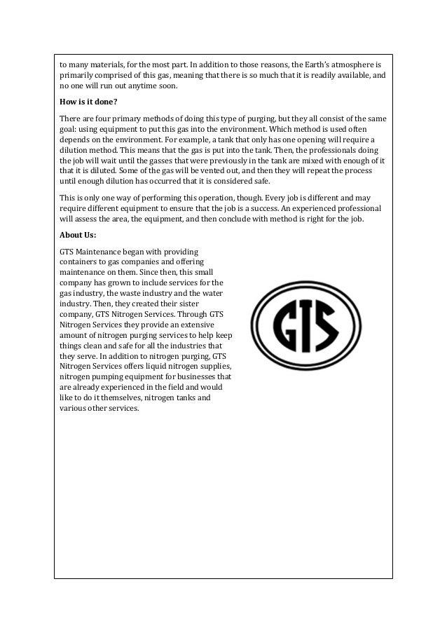 Nitrogen Purging What it is and Why Companies Insist on it