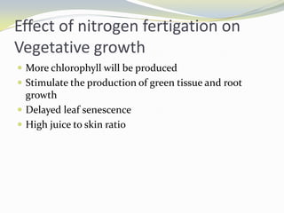 Nitrogen Suppy To Improve Vine Balance