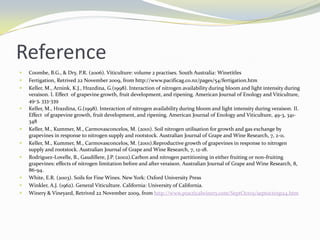 Nitrogen Suppy To Improve Vine Balance
