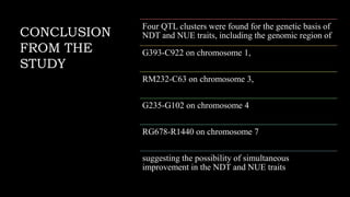 QTL for Nitrogen use efficiency in plants | PPTX