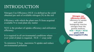 QTL for Nitrogen use efficiency in plants | PPTX