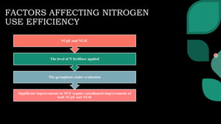 QTL for Nitrogen use efficiency in plants | PPTX