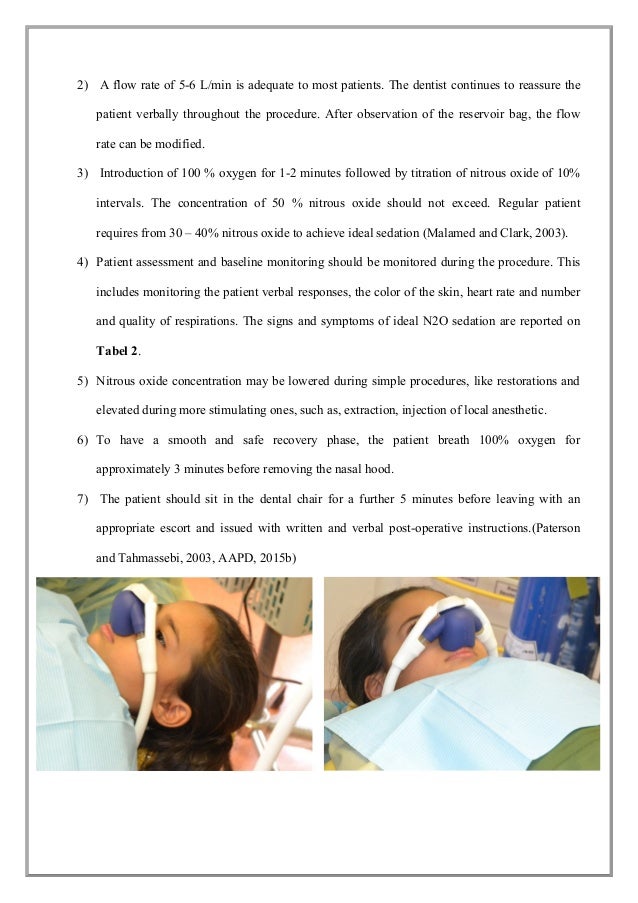 Nitrous oxide sedation
