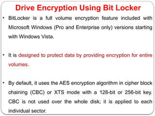 Bitlocker Encryption Algorithm NIT Silchar Cyber Security FDP.pptxcyber security | PPTX