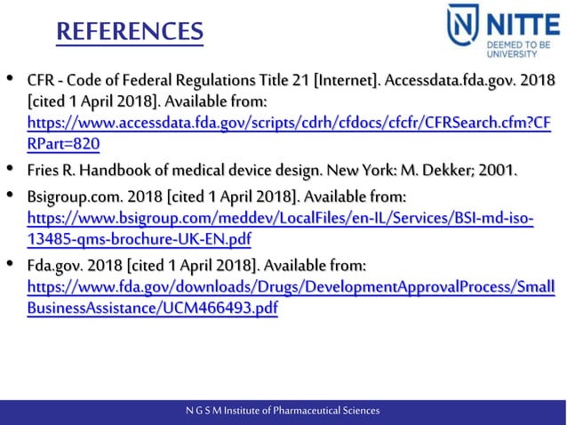 Quality System Requirements 21 CFR Part 820 and Labelling Requirements ...