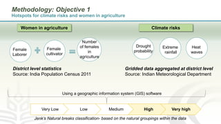 Women in agriculture and climate risks: Hotspots for development